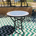 Zellige Bistro Table – Handmade Moroccan Mosaic Side Table for Indoor & Outdoor